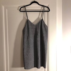 Zara Metallic Strappy Mini Dress, Size M/L